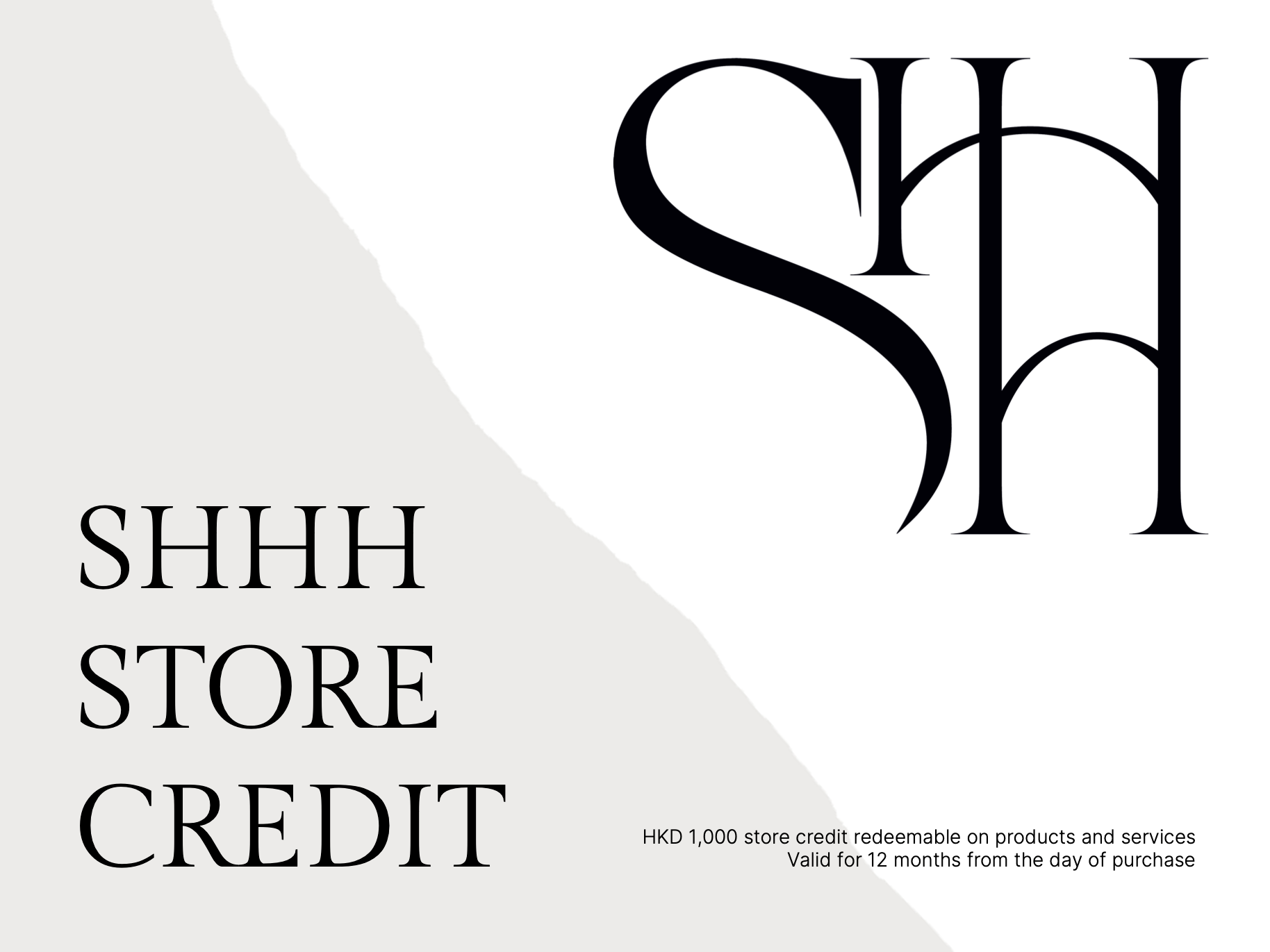 SHHH Store Credit HKD1,000